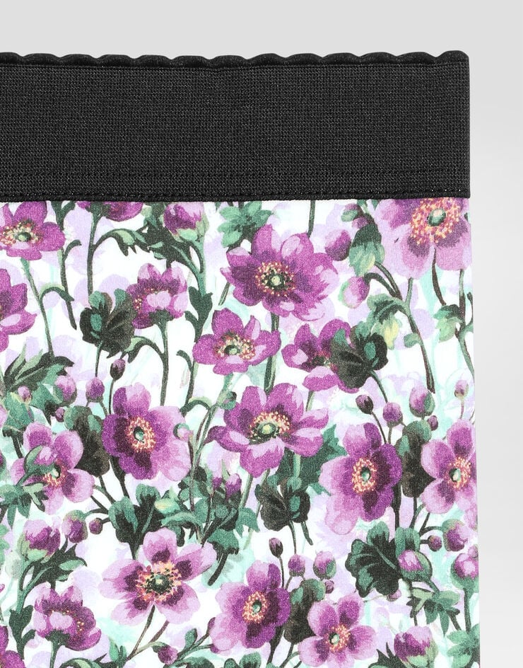 Dolce & Gabbana Violets-print interlock leggings Print L5JP5BFSG81
