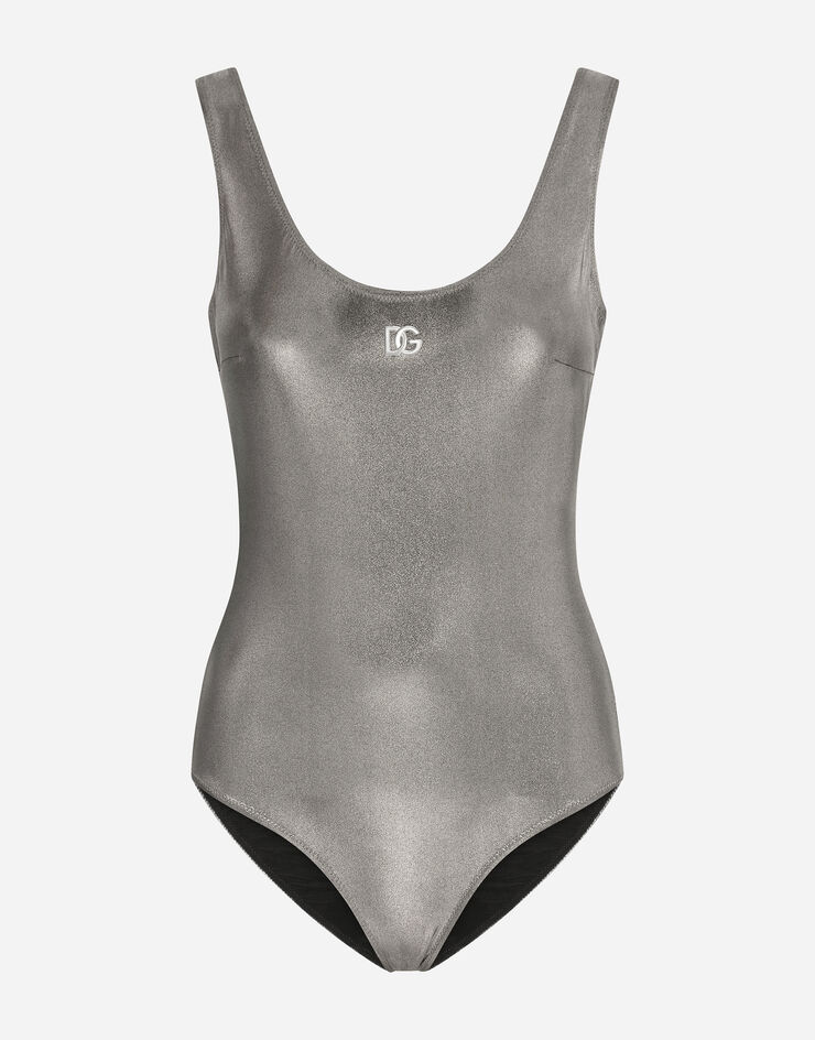 Dolce & Gabbana KIM DOLCE&GABBANA Maillot de bain olympique lamé Argent O9A46JFUGQY