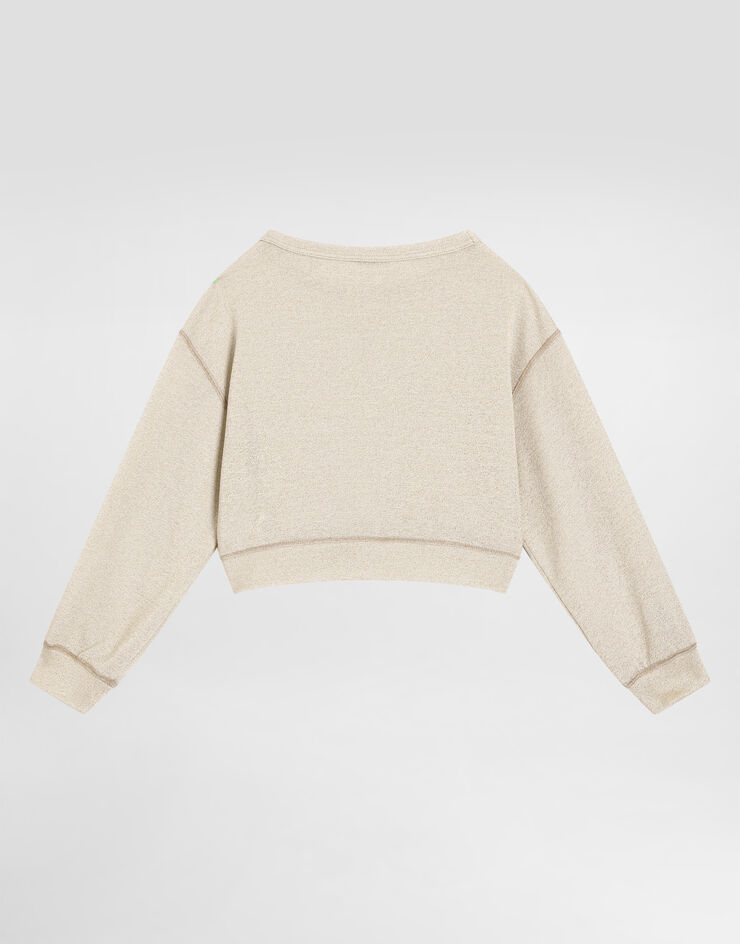 Dolce & Gabbana Sudadera de cuello redondo con logotipo DG Dorado L5JWBOG7O0U