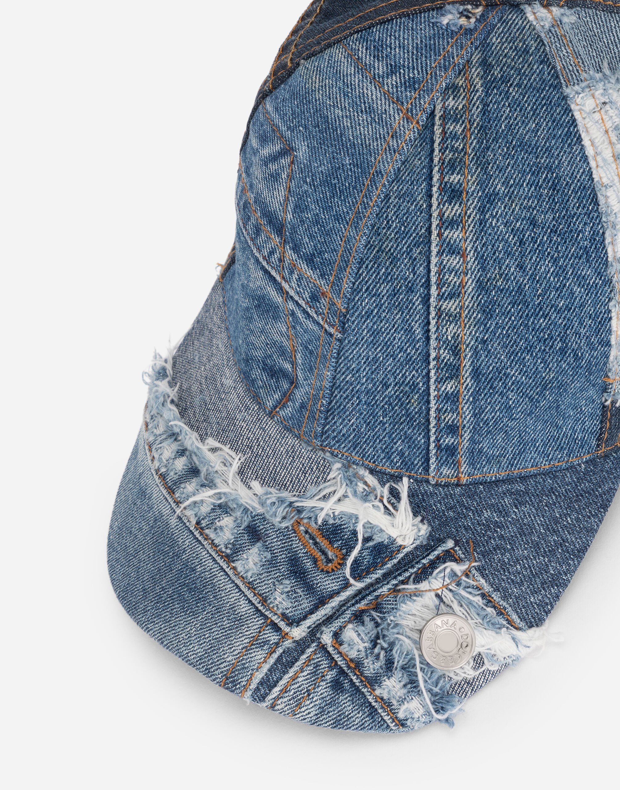 Denim patchwork baseball cap in Multicolor for Dolce Gabbana US