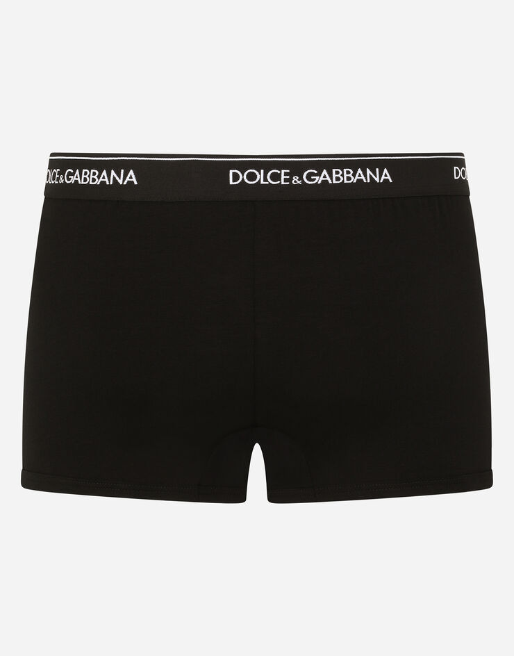 Stretch cotton regular-fit boxers two-pack in Grey | Dolce&Gabbana®