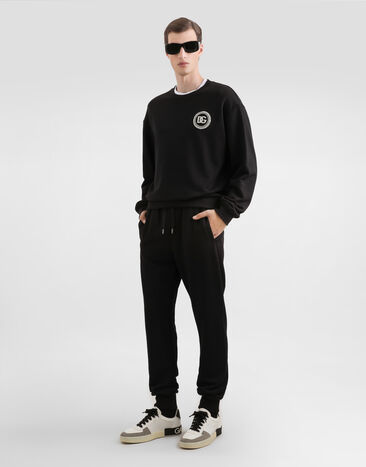 Dolce & Gabbana Jersey sweatshirt with patch Black G9AHSZG7PZG