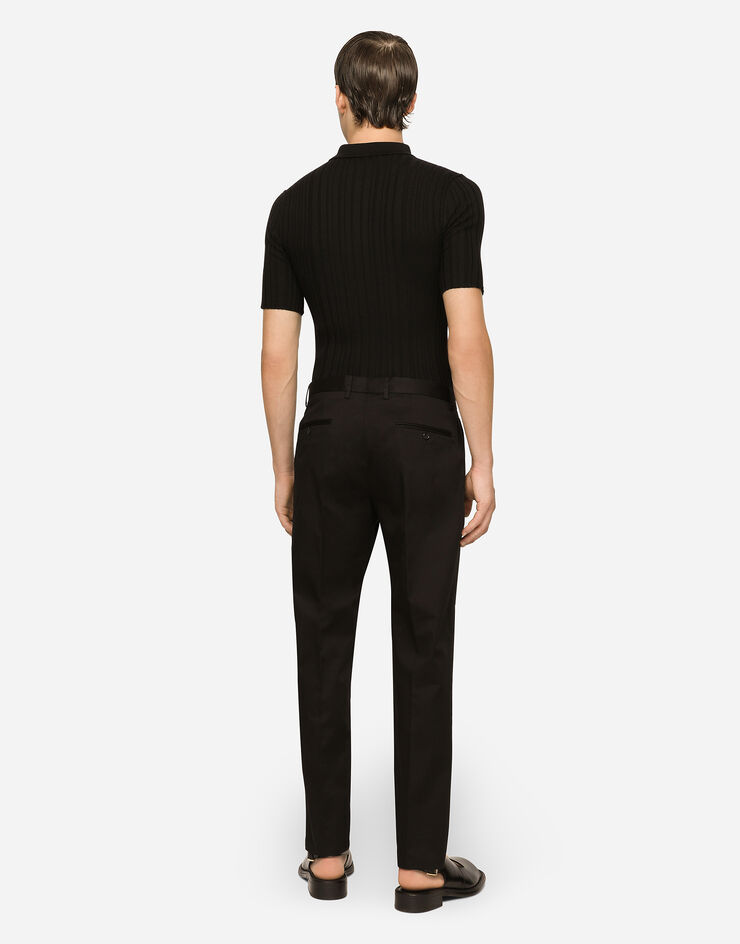 Dolce & Gabbana Stretch cotton pants Black GY6UETFUFJR