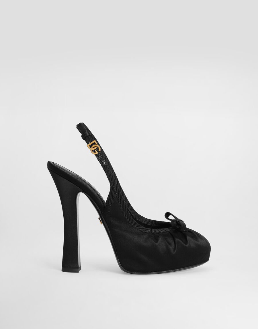 Satin slingbacks