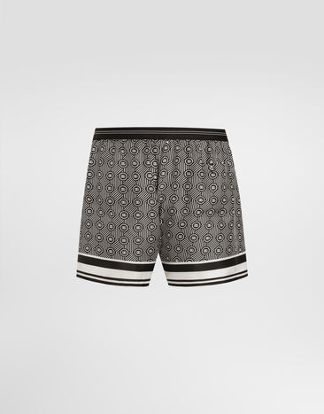 Dolce & Gabbana 프린트 실크 트윌 복서 쇼츠 Multicolor M4F08THI1ZU