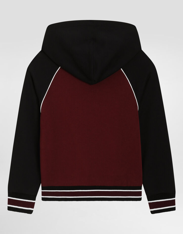 Dolce & Gabbana Hooded sweatshirt with embroidery Multicolor L4JWJWG7PUT