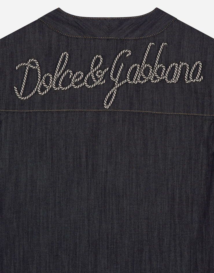 Dolce & Gabbana Denim shirt with Dolce&Gabbana logo Multicolor L44S15LDC59