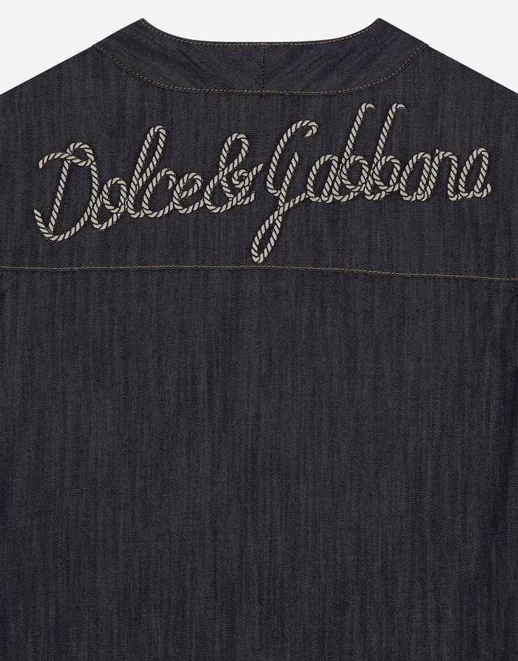 Dolce & Gabbana Camisa vaquera con logotipo Dolce&Gabbana Multicolor L44S15LDC59