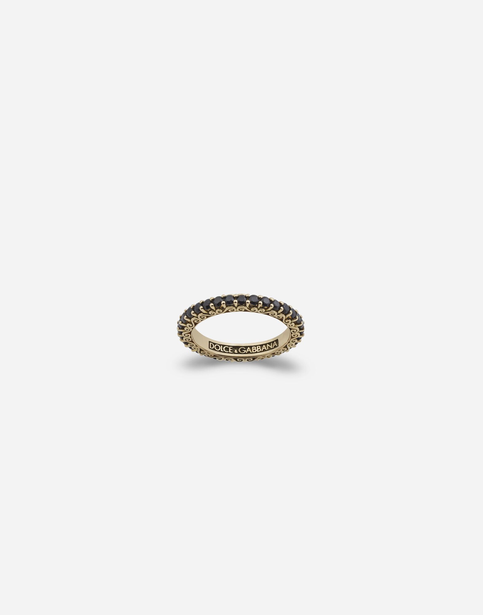 Dolce & Gabbana Yellow gold Family ring with black sapphires Gold WANR2GWMIXD