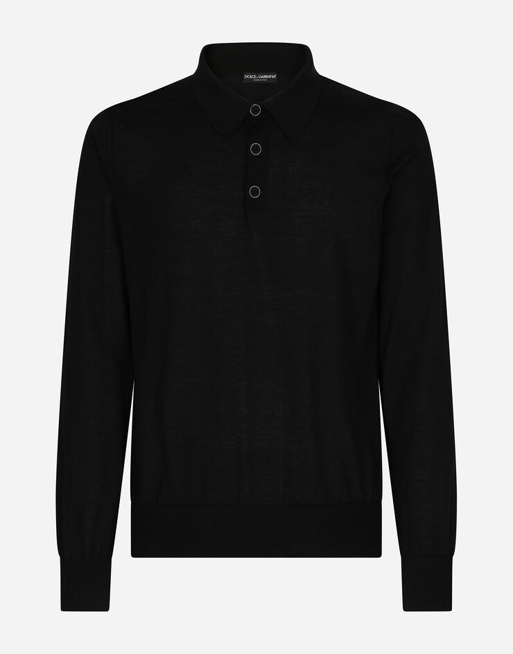 Dolce & Gabbana Polo de cachemira extrafina Noir GX831TJAWTY
