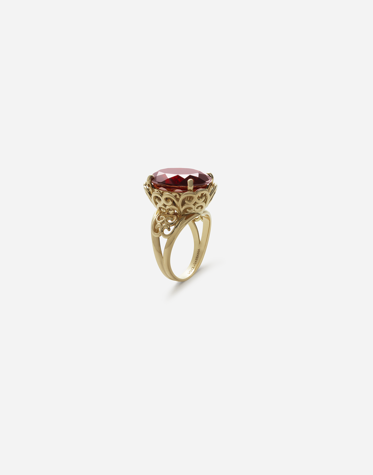 Dolce & Gabbana Gold ring with precious stone Gold WRFE8GWGA00