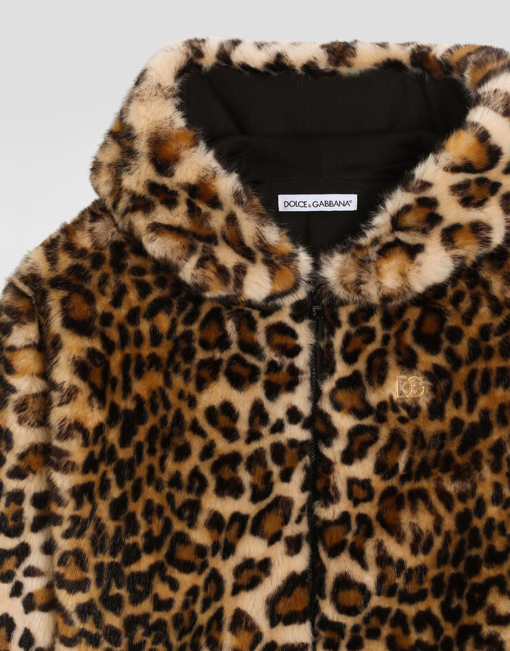 Dolce & Gabbana Chaqueta efecto pelo con estampado de leopardo Print L52B09FUPU8