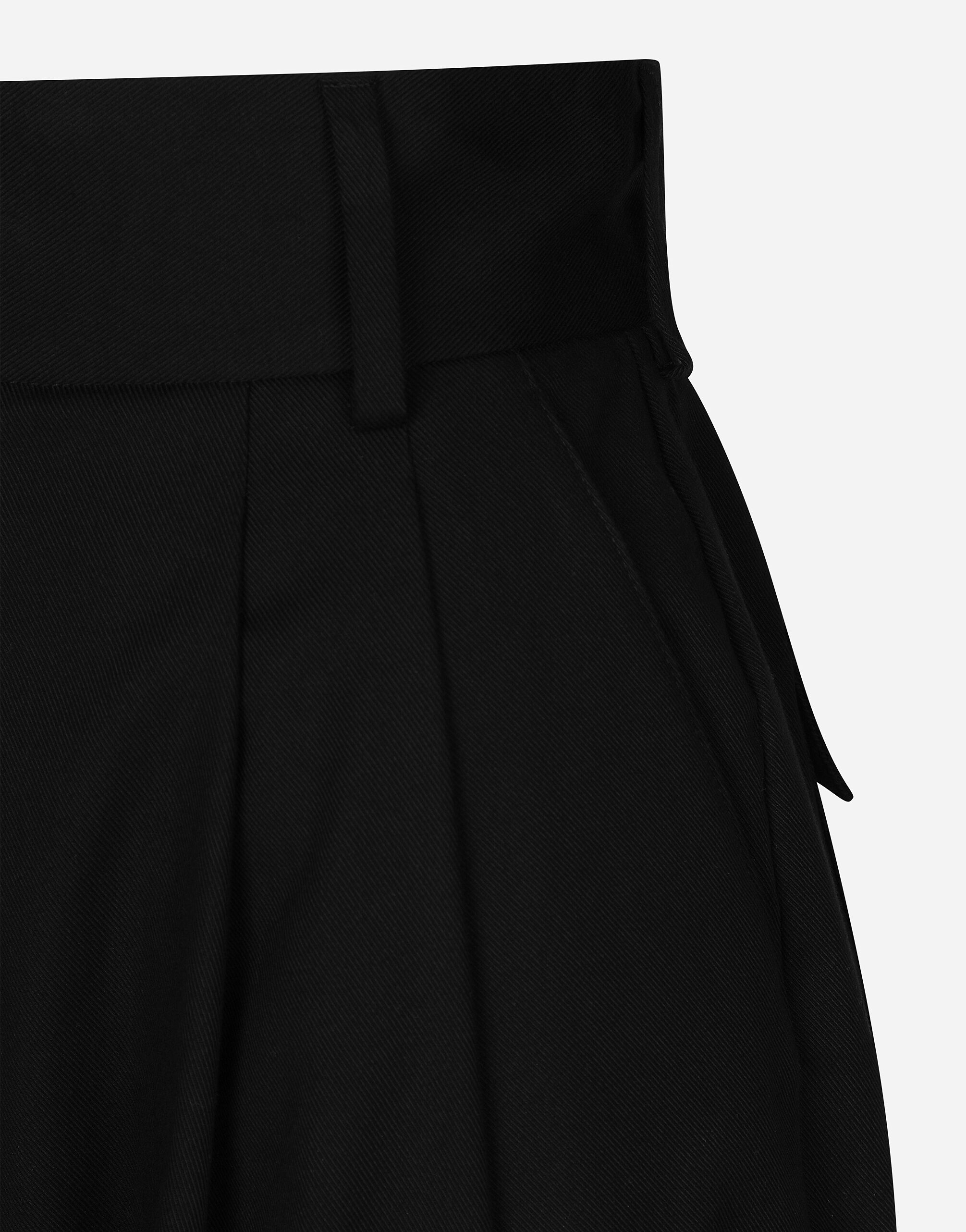 Cotton balloon shorts in Black for Women | Dolce&Gabbana®