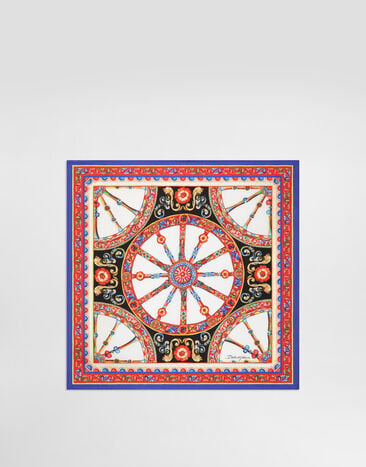 Dolce & Gabbana 50x50 carretto-print silk twill scarf Multicolor FN093RGDDWL