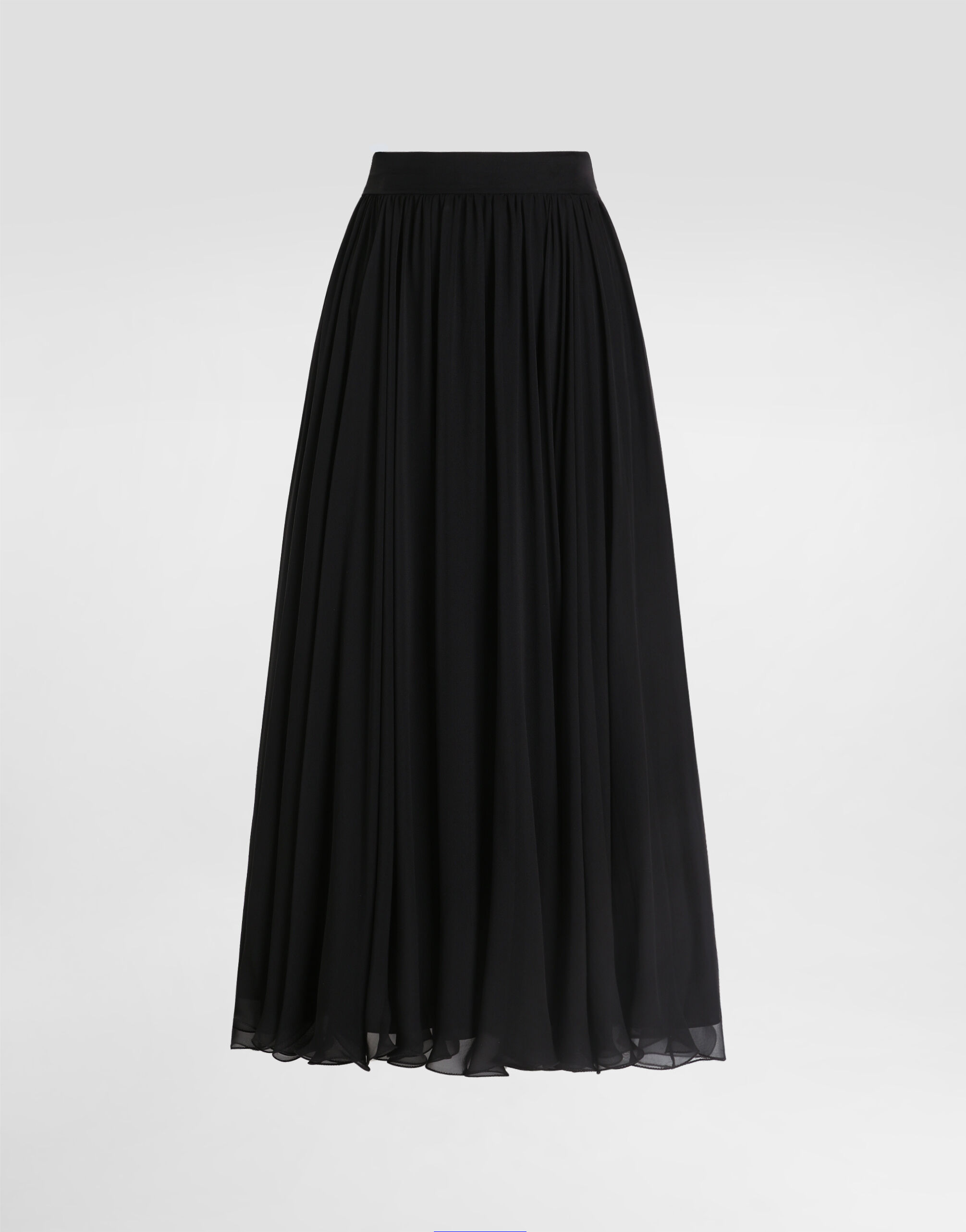 Dolce & Gabbana ブラック スカートスーツ ブラックのウィメンズ サーキュラースカート ハイウエスト シフォン