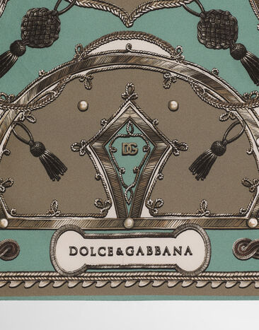 Dolce & Gabbana Cargo-print silk twill scarf 70x70 Multicolor GQ348EHI119