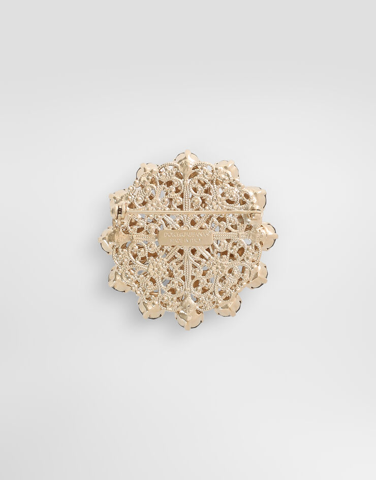 Dolce & Gabbana Brooch with rhinestones Dolce & Gabbana Brooch with rhinestones Multicolor WPR5S7W1111