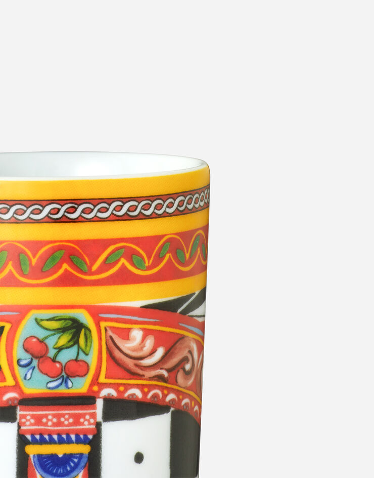 Dolce & Gabbana Porcelain Water Glass Multicolor TCB031TCA13
