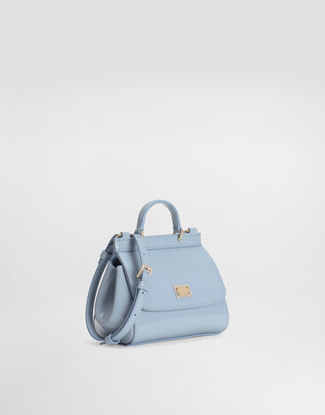 Dolce & Gabbana シシリー パテント レザー ハンドバッグ Azure EB0003A1067