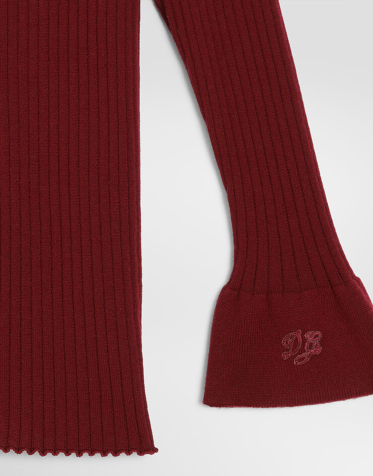Dolce & Gabbana 골지 니트 폴로 셔츠 Bordeaux L5KWNLJDVIX