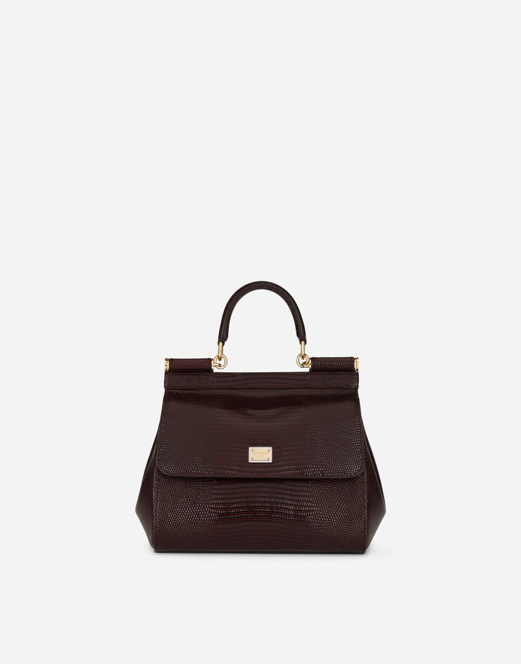 Dolce & Gabbana حقيبة يد Sicily متوسطة نبيذي BB6003B1095