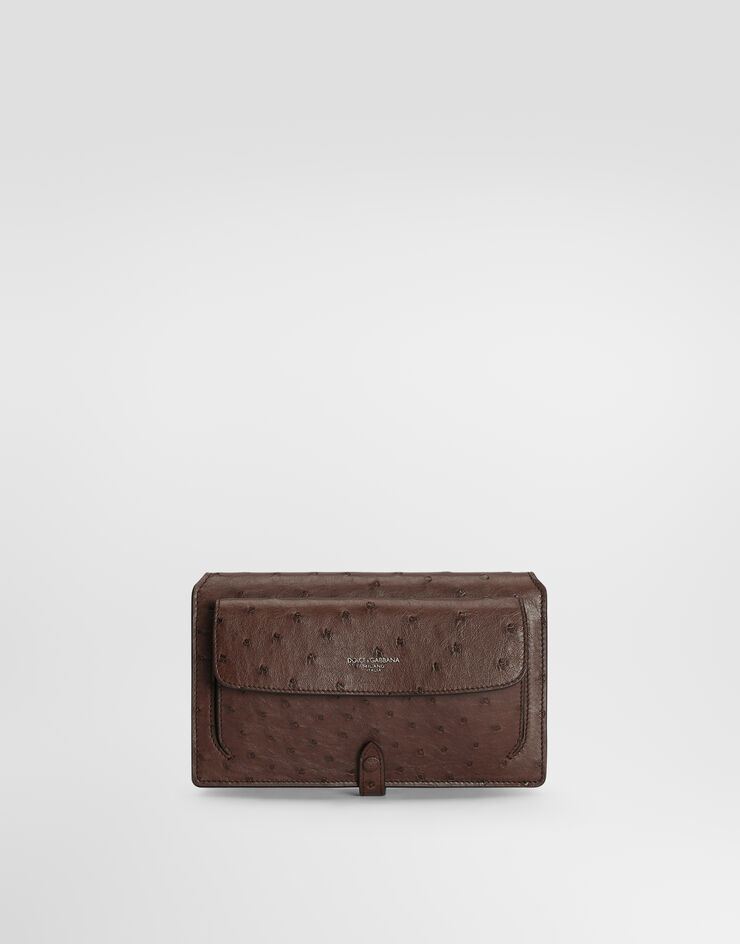 Dolce & Gabbana Ostrich leather crossbody minibag Dolce & Gabbana Ostrich leather crossbody minibag Brown BM2766A8K00