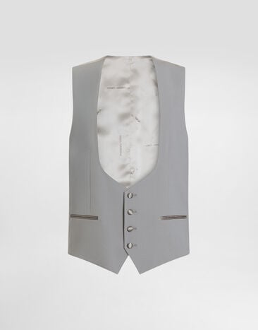Dolce & Gabbana Micro-rib tuxedo vest Dolce & Gabbana Micro-rib tuxedo vest G712UTFUBG3