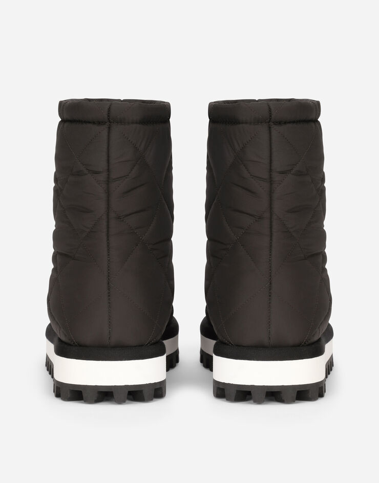 Dolce & Gabbana Nylon ankle boots with DG logo Black CK1892AQ238