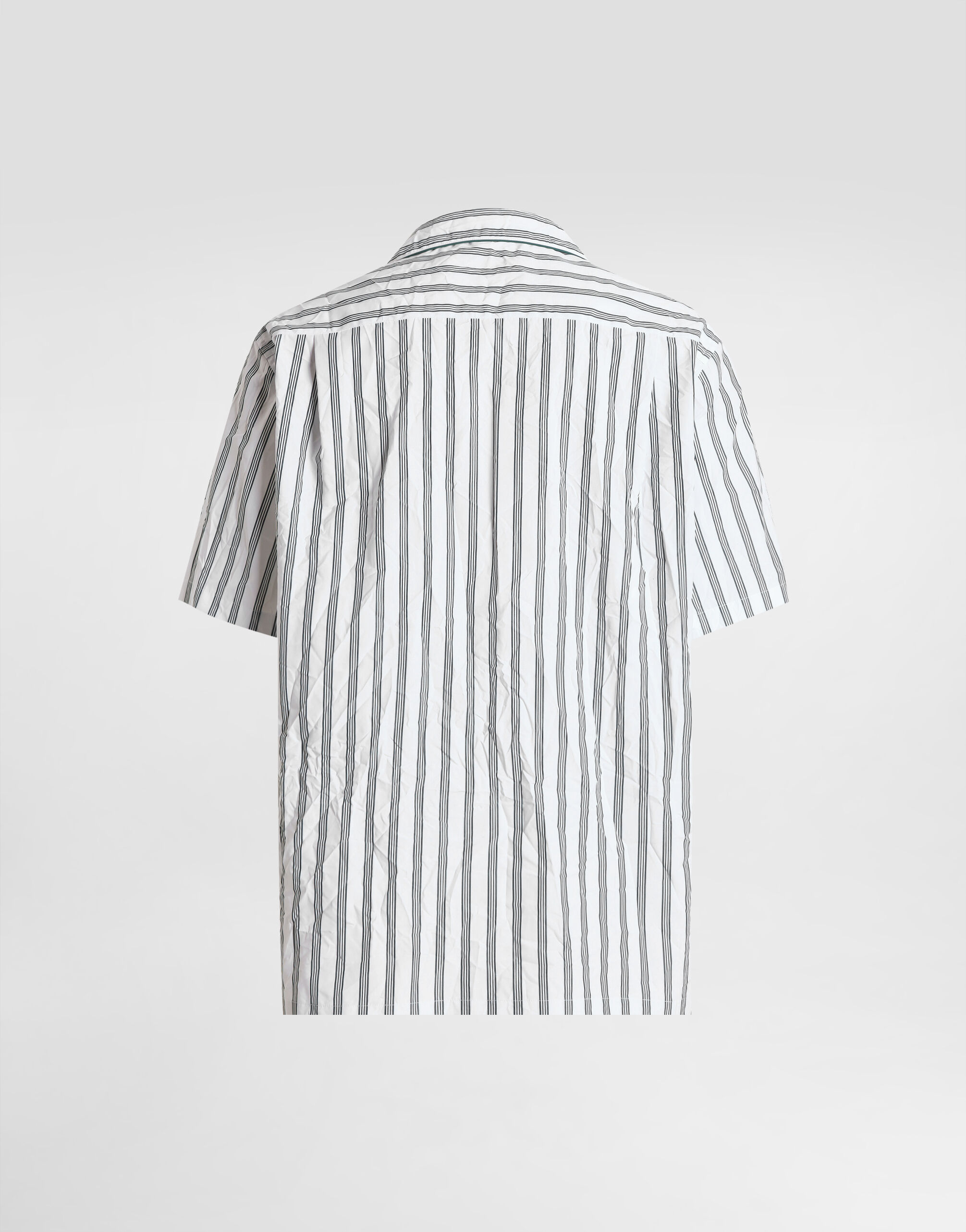 Crinkled striped poplin hawaii shirt - thumbnail 2