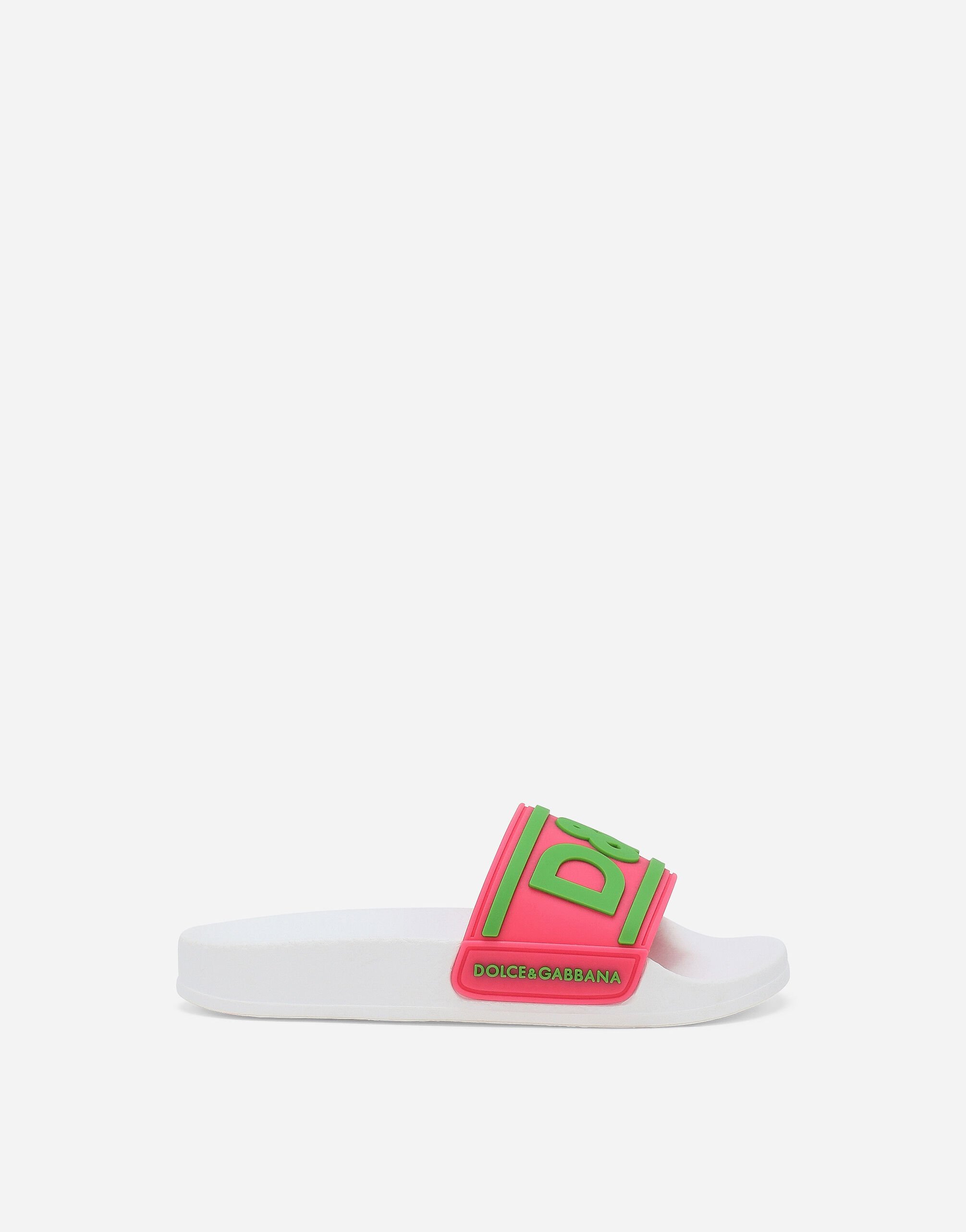 Dolce & Gabbana Rubber beachwear sliders Pink DA5195A4659
