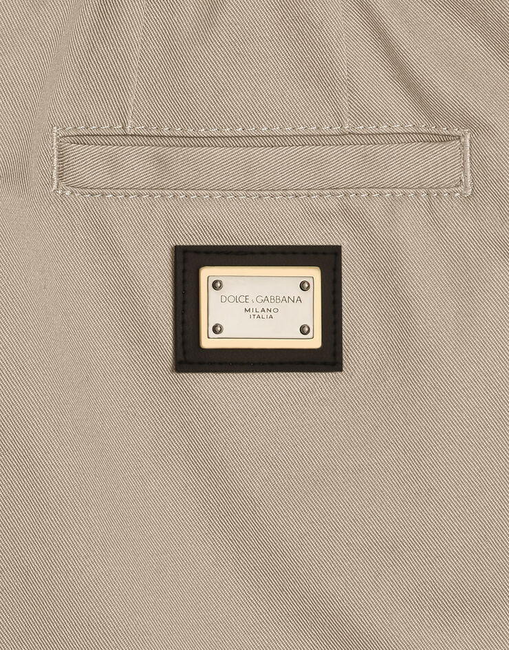 Dolce & Gabbana Gabardine bermuda shorts Beige L43Q88FUFL3