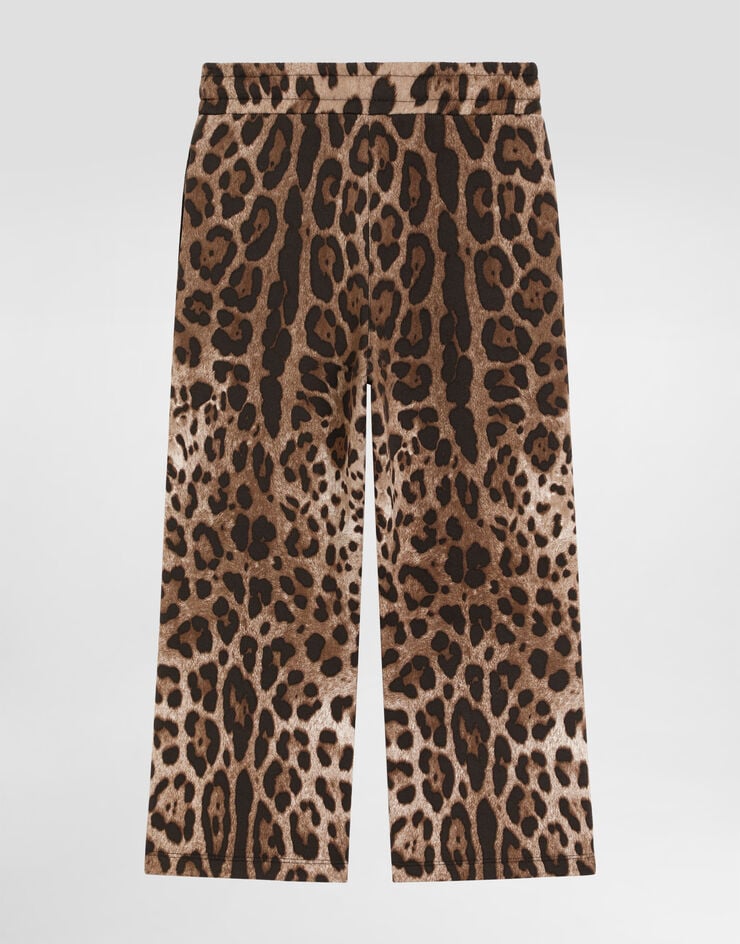 Dolce & Gabbana Leopard-print cotton fleece trousers Print L5JPH8HS7LD