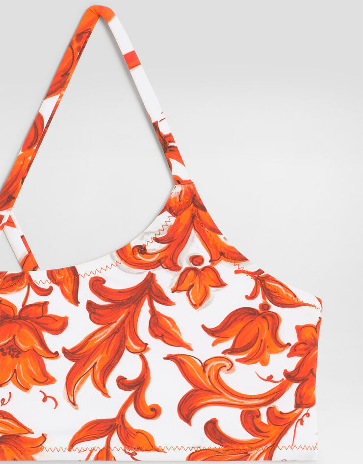 Dolce & Gabbana Majolica-print two-piece swimsuit Multicolor L5J881ON0GU