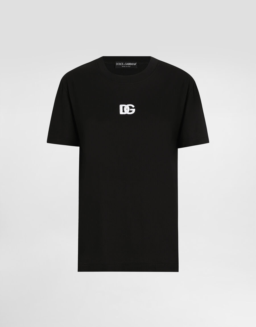 Jersey T-shirt with DG logo embroidery