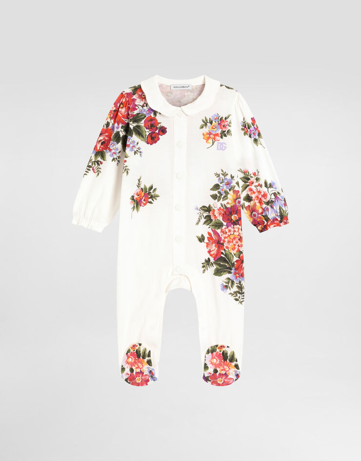 Dolce & Gabbana 3-teiliges Geschenkset aus glattem Jersey mit Blumenprint Multicolor L2JO5DII7J6