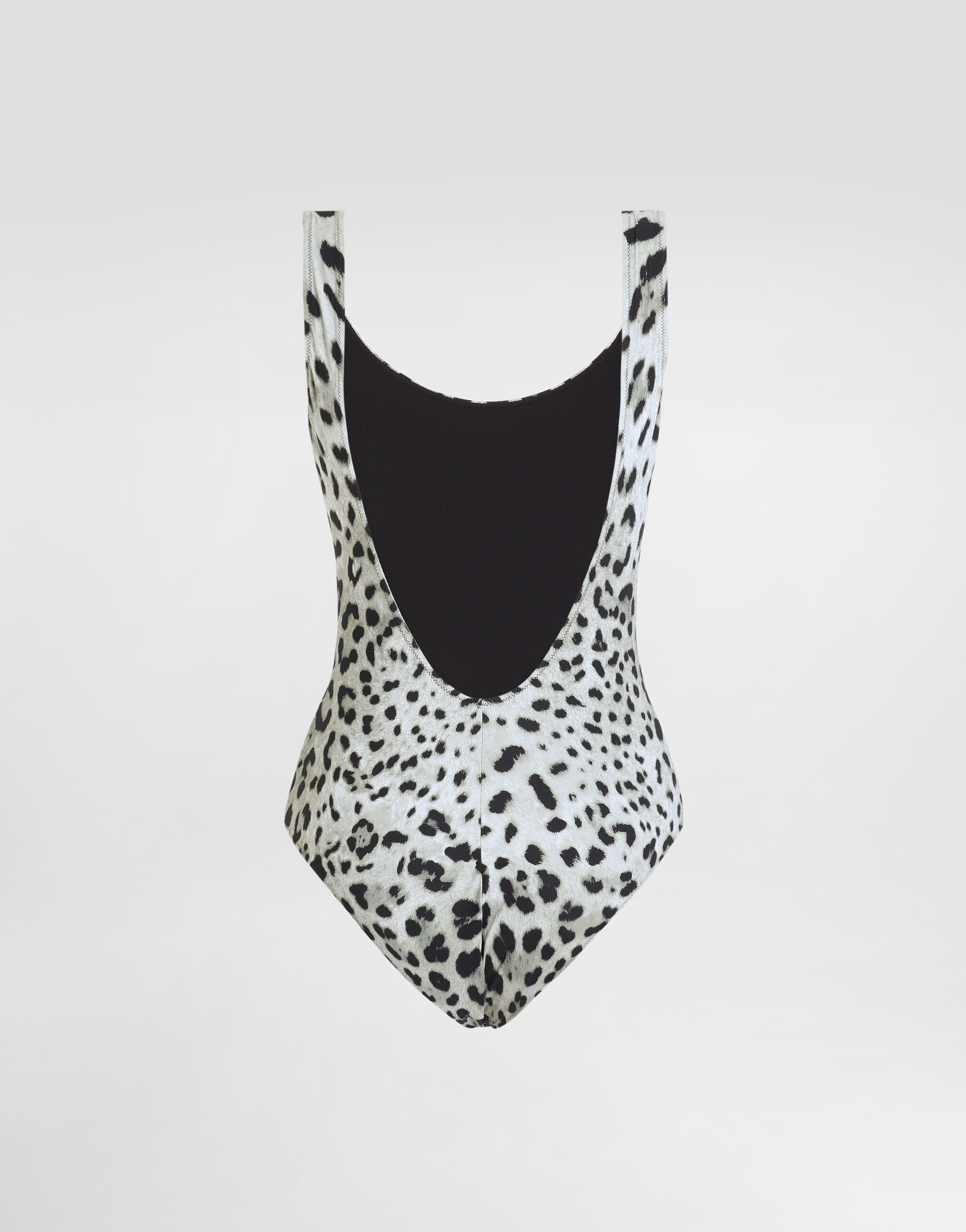 Leopard-print one-piece racing swimsuit in Print for Women