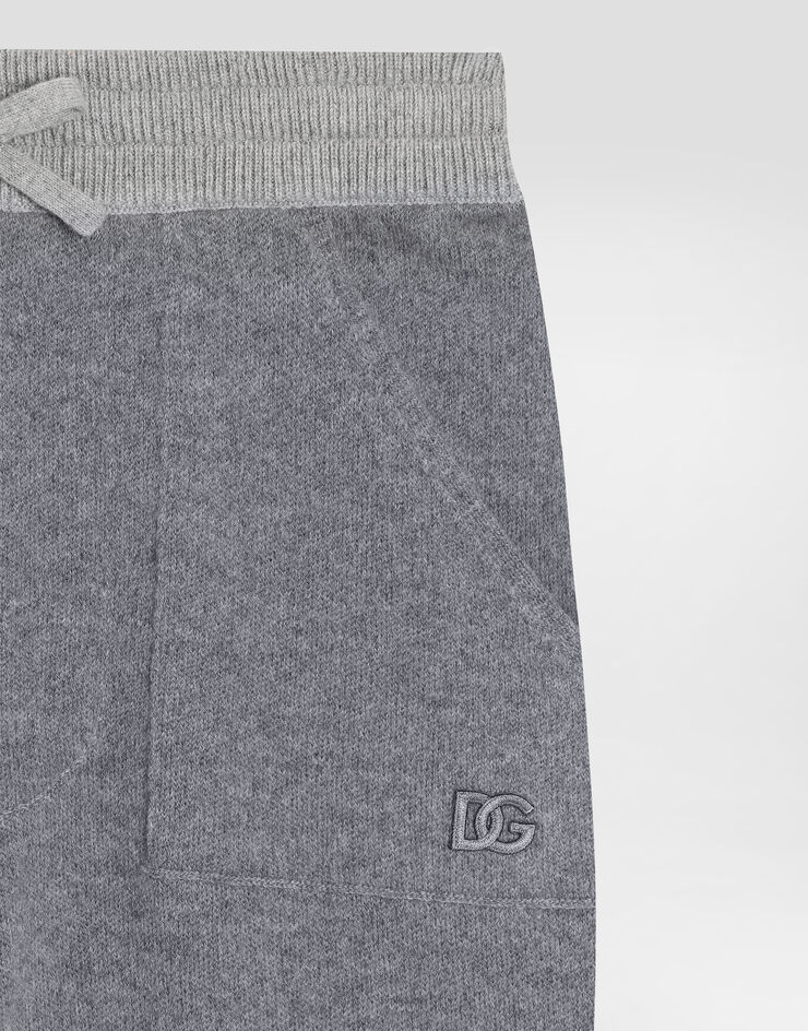 Dolce & Gabbana Wool and cashmere fleece trousers Grey L4KP13JGMB8
