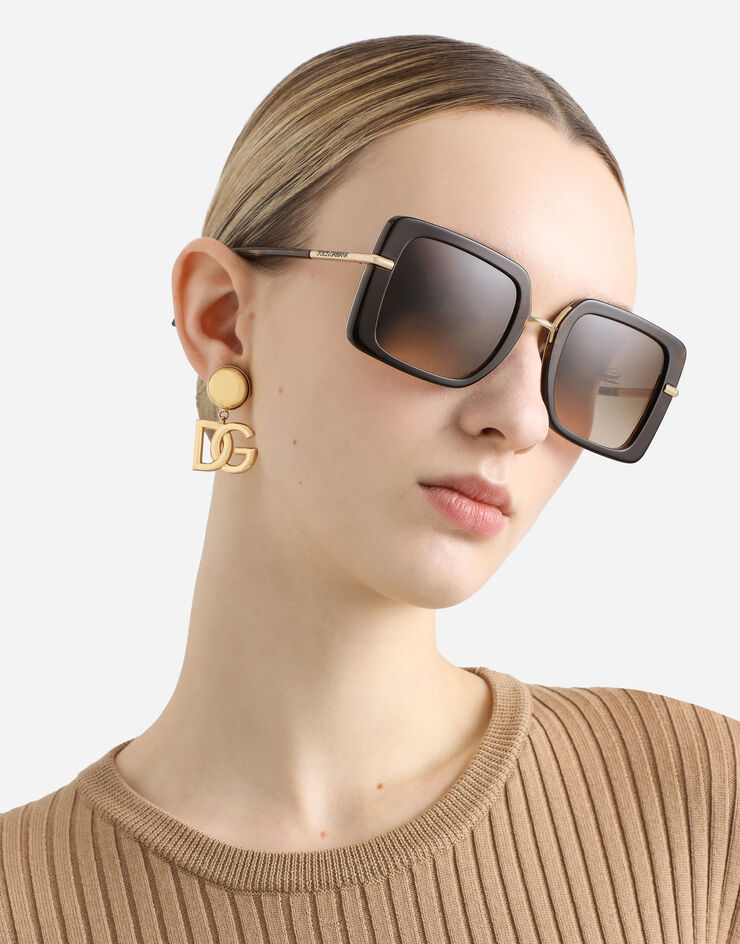 Dolce & Gabbana DNA Sunglasses Havana on  carretto print VG4491VP713
