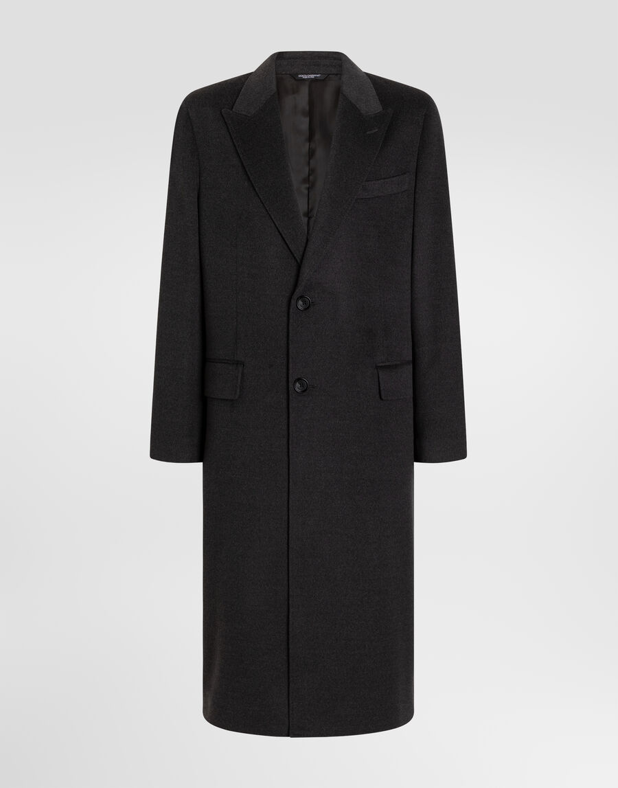 Single-breasted wool coat