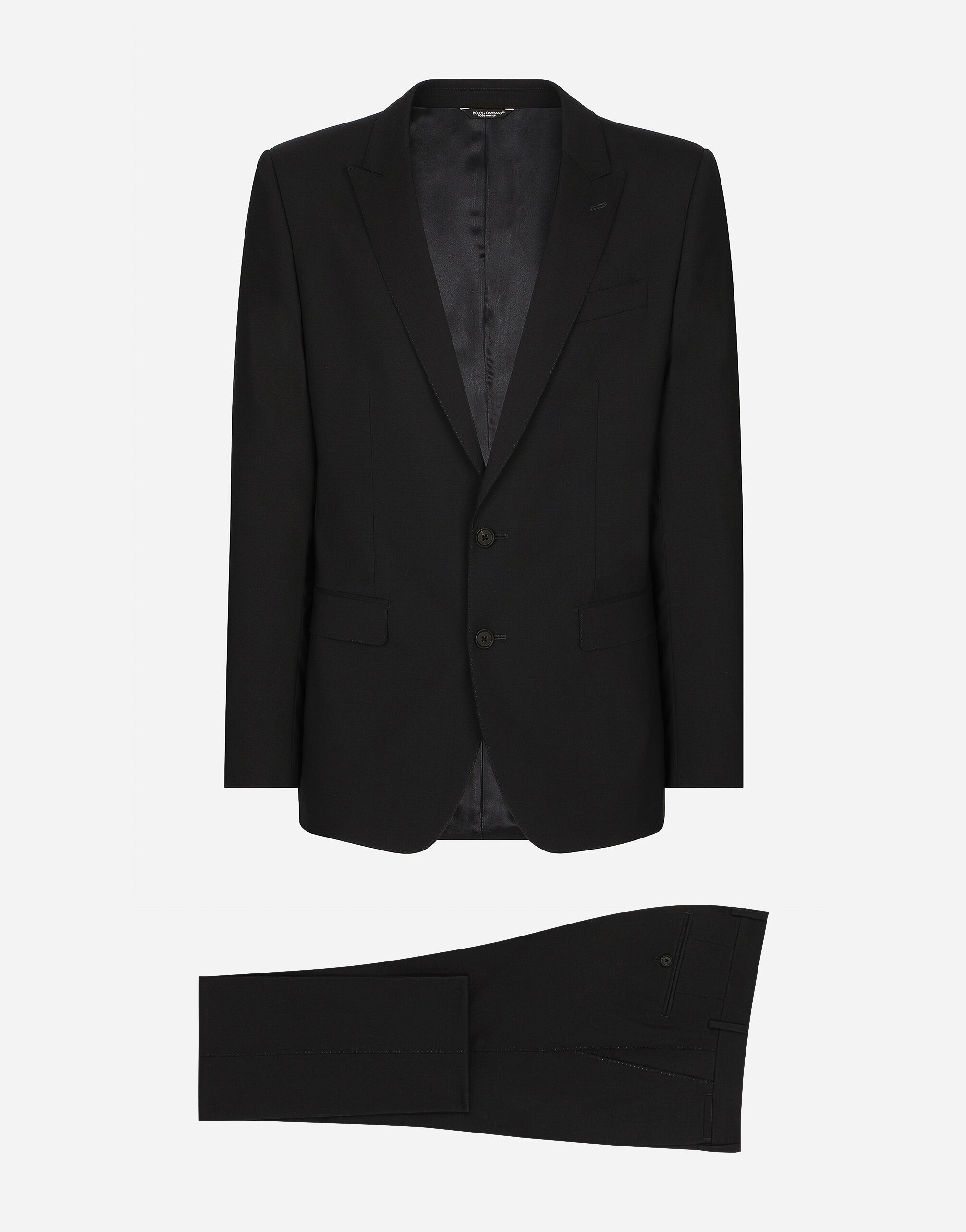 Dolce & Gabbana Stretch wool Martini-fit suit Black G5GD0ZGEY84