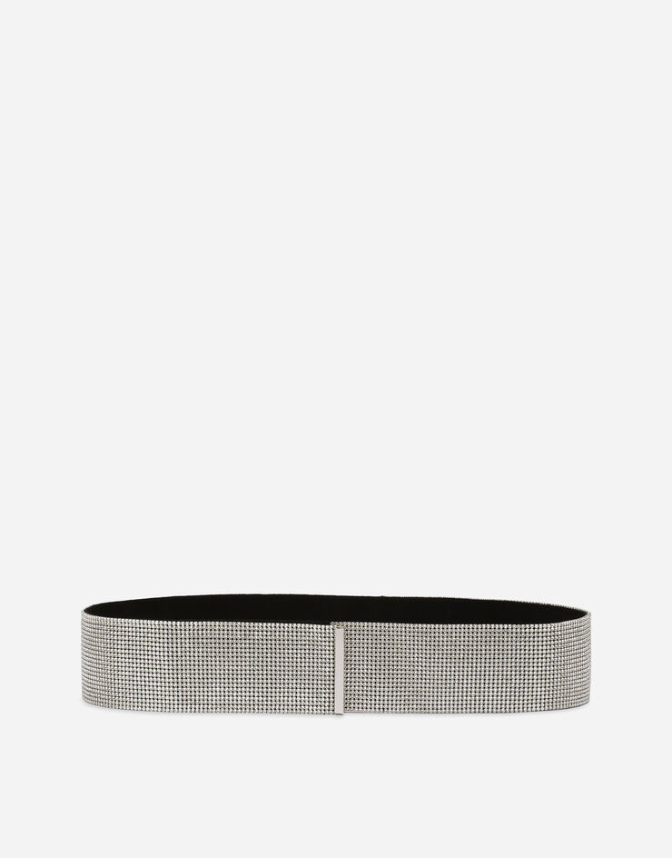 Dolce & Gabbana High-waist crystal mesh belt Crystal WLO4X2W1111