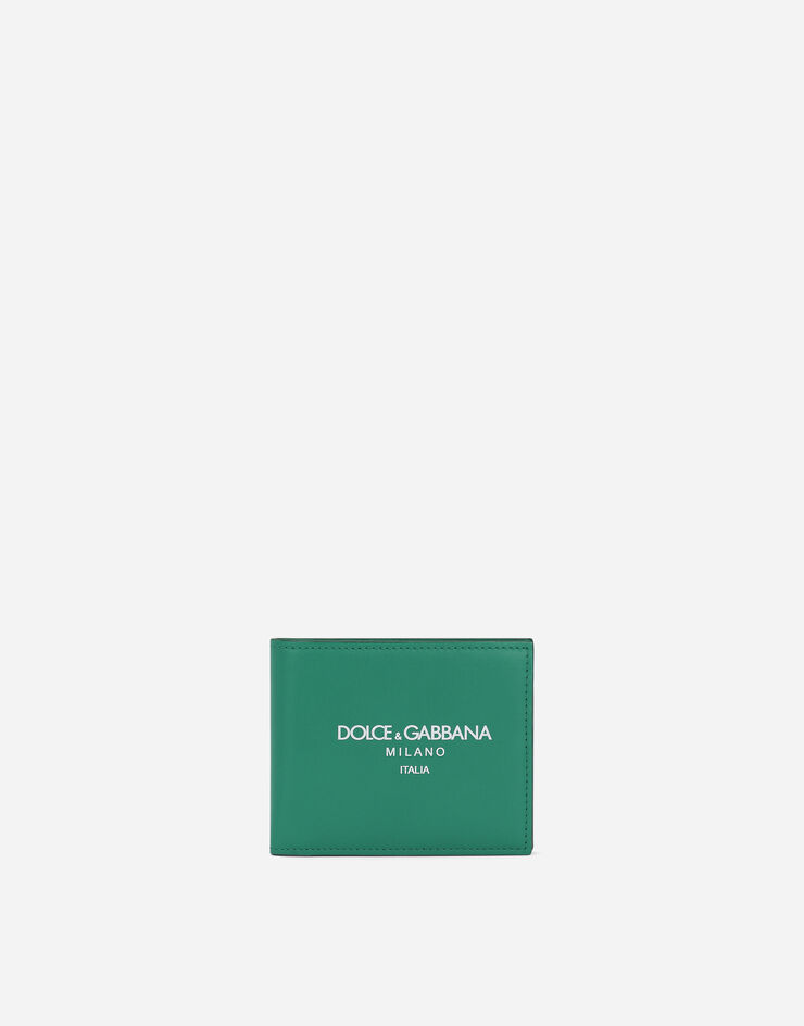 Dolce&Gabbana Calfskin bifold wallet with logo Green BP3102AN244