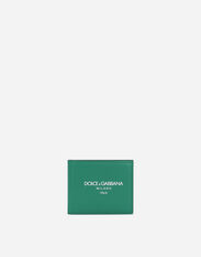 Dolce & Gabbana Calfskin bifold wallet with logo Green GH874ZFUFJU