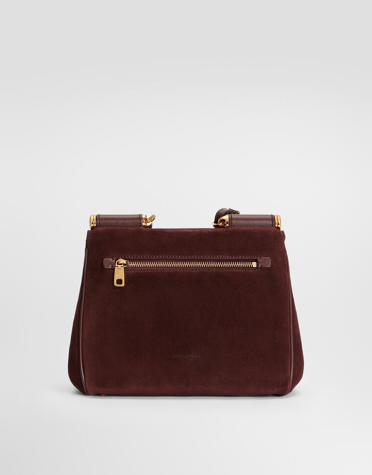 Dolce & Gabbana حقيبة يد My Sicily صغيرة من جلد طبيعي محبّب Bordeaux BB7781BO903