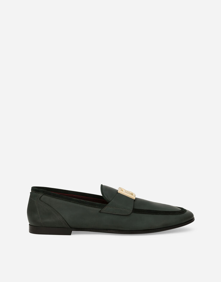 Dolce & Gabbana حذاء لوفر من جلد عجل بشعار DG أخضر A50462AQ993