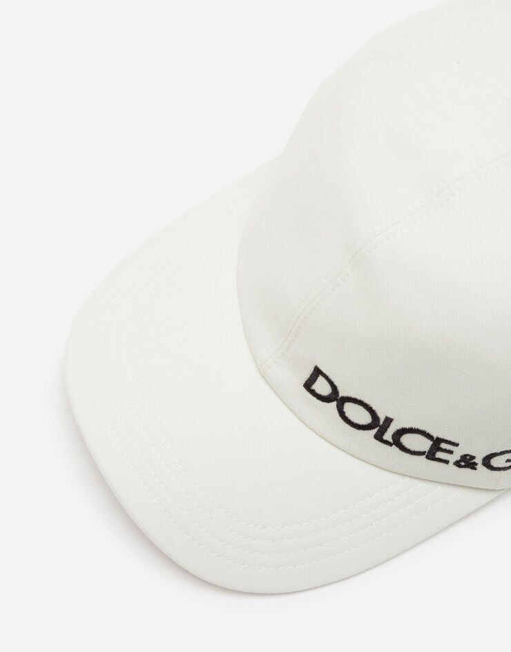 Dolce & Gabbana DOLCE&GABBANA 자수 베이스볼 캡 화이트 GH590ZFU6WU
