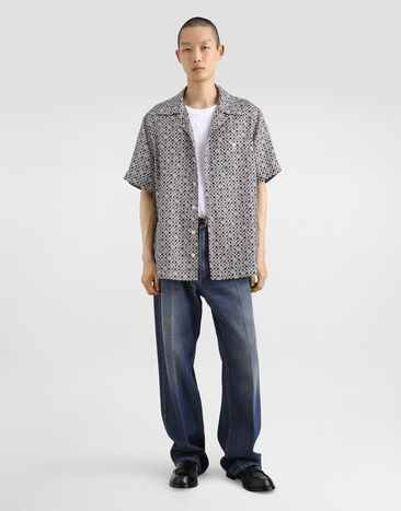 Dolce & Gabbana Silk shirt with tie print Print G5JH9TIS1XV