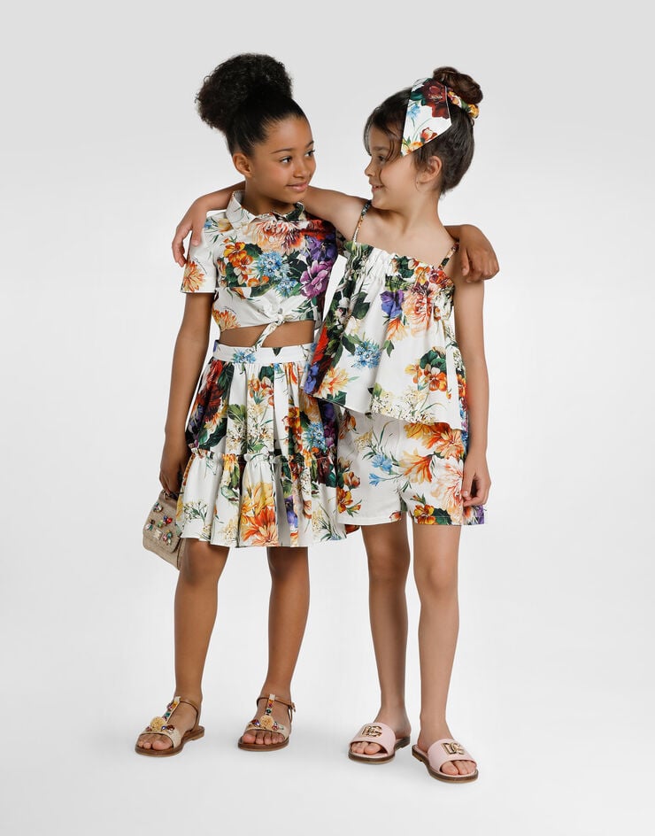 Dolce & Gabbana قميص بوبلين بطبعة زهور مطبعة L54S05HS5TV