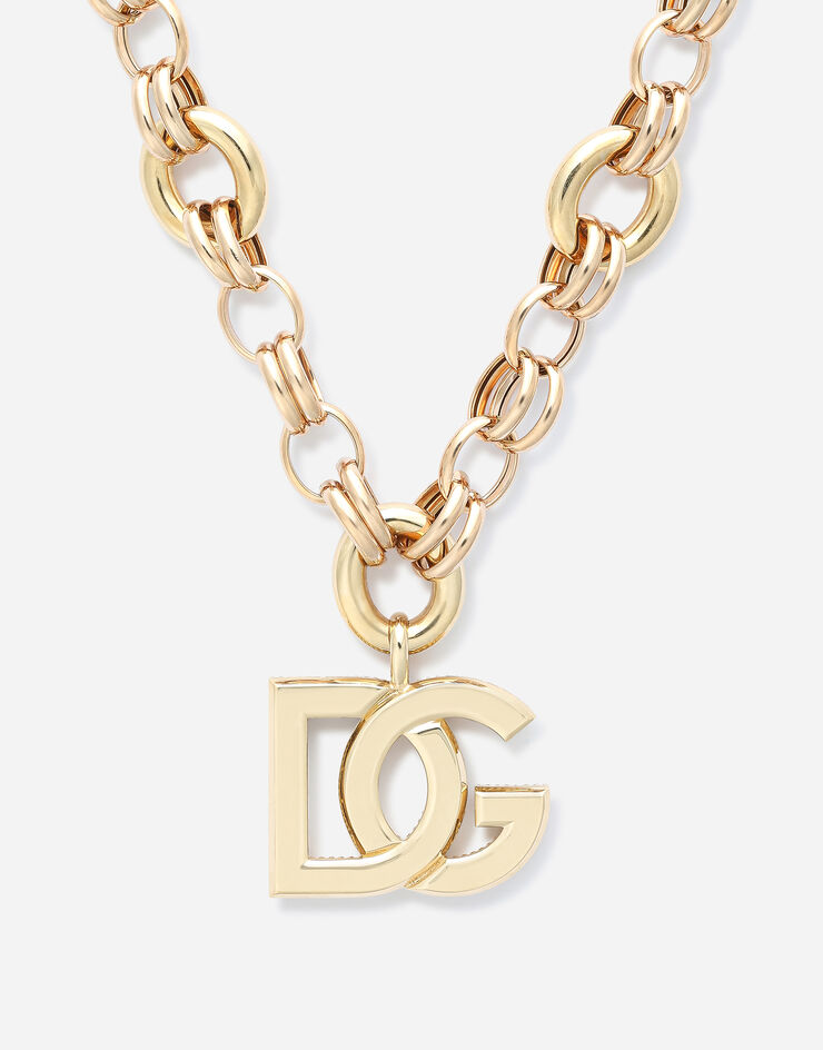 Dolce & Gabbana Collana Logo in oro giallo e rosso 18kt Oro Giallo WNMY8GWYR01