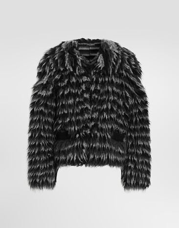 Dolce & Gabbana Fur-effect knit cardigan Dolce & Gabbana Fur-effect knit cardigan Multicolor GXVBTTJGMMQ